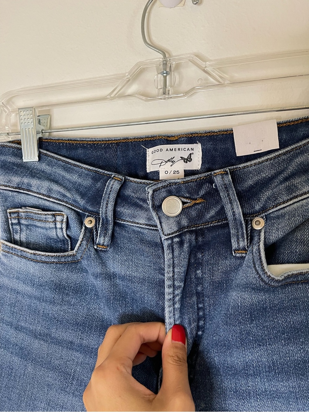 NWT Good American Dolly Joleans Straight Jeans - Picture 4 of 6